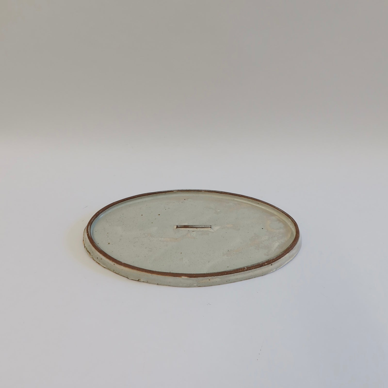 Korean Buncheong Texturized Oval Plate, M
