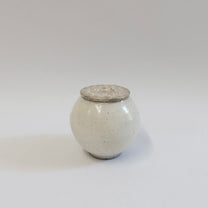 Korean Buncheong Silver-Lidded ‘Gobaekdal’ Tea Caddy