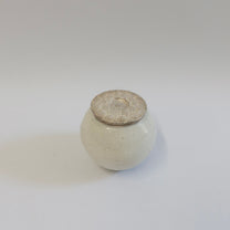 Korean Buncheong Silver-Lidded ‘Gobaekdal’ Tea Caddy
