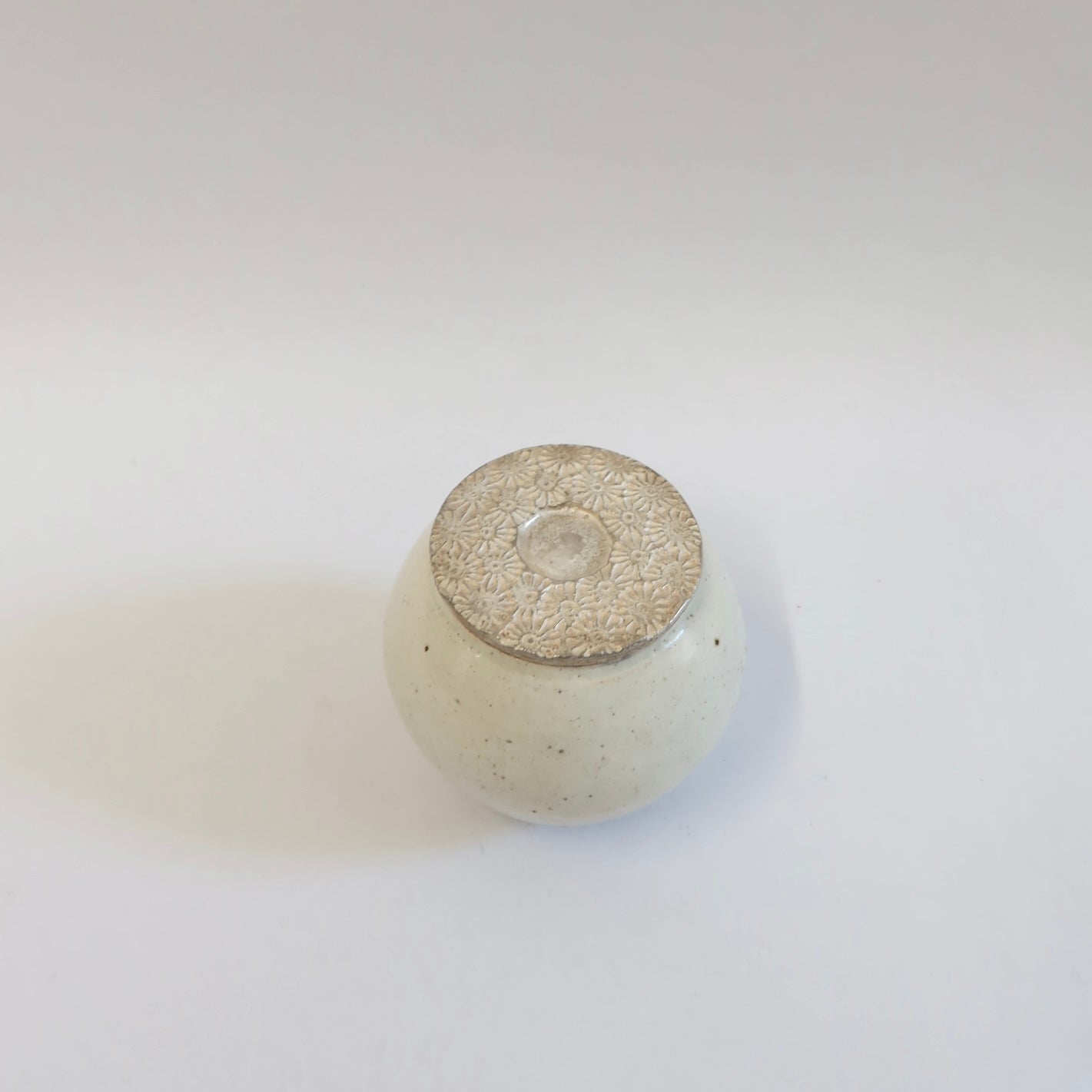 Korean Buncheong Silver-Lidded ‘Gobaekdal’ Tea Caddy