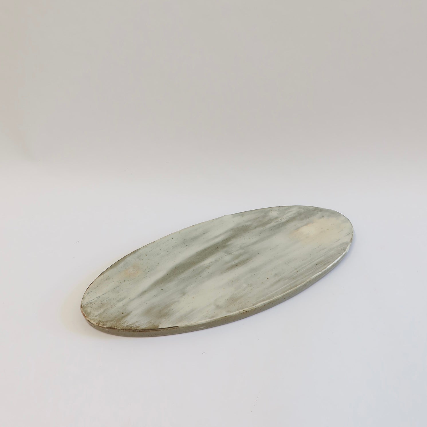 Korean Guiyal Buncheong Oval Plate, L