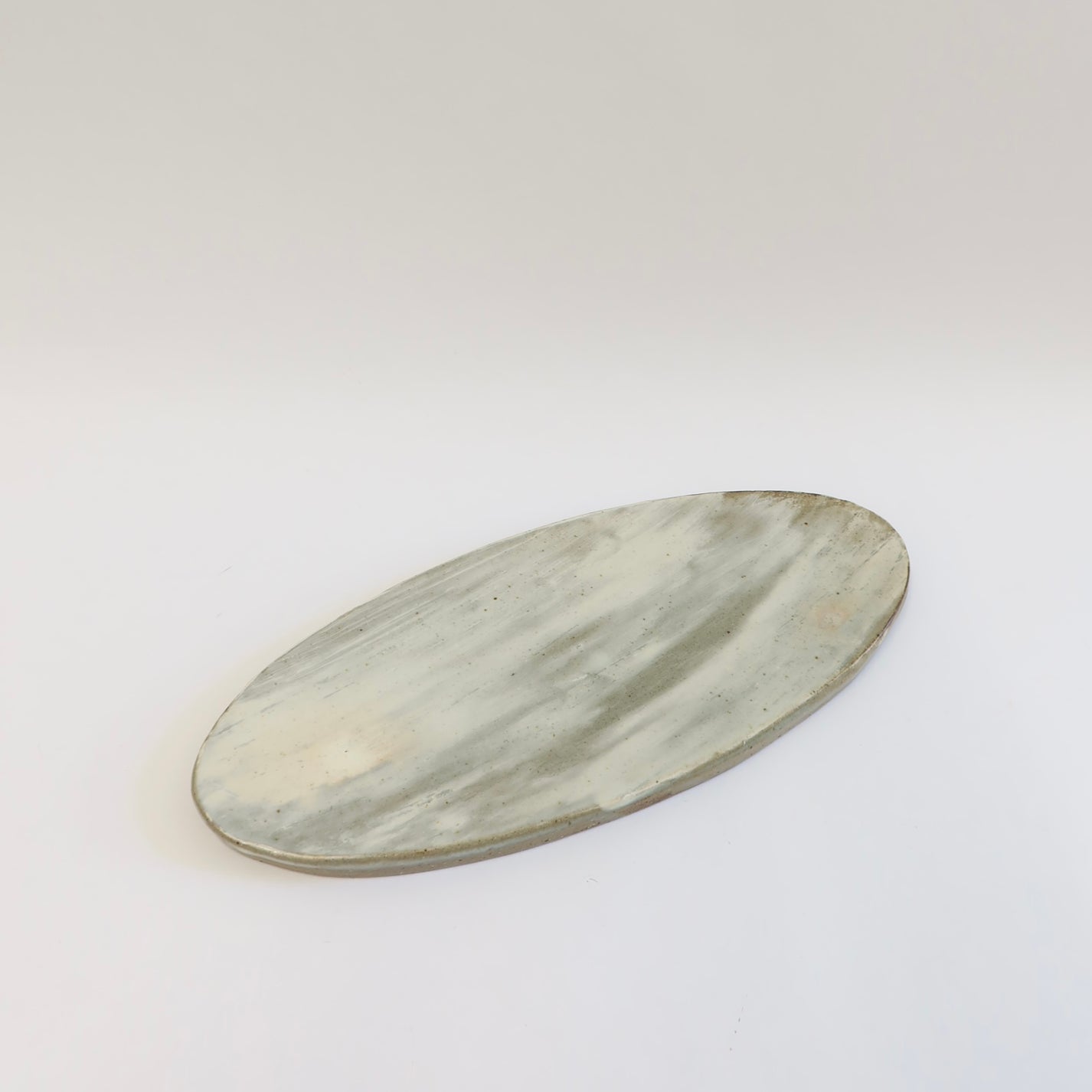 Korean Guiyal Buncheong Oval Plate, L