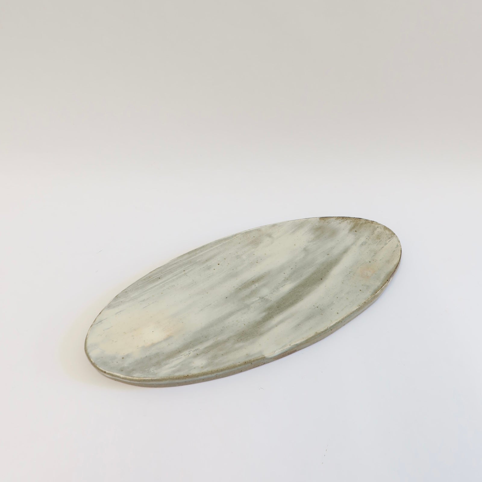 Korean Guiyal Buncheong Oval Plate, L