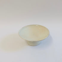 Korean Buncheong Ceramic Round High-Footed Plate, L