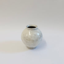 Korean Guiyal Buncheong Moon jar, H 4.75"