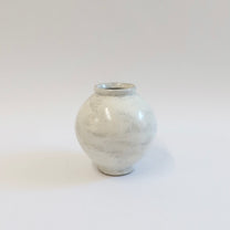 Korean Guiyal Buncheong Moon jar, H 4.75"