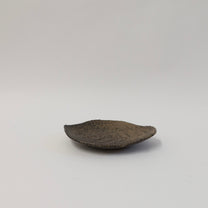 Japanese Shigaraki Konoha-zara (木の葉皿) Leaf Plate, Earthy Brown