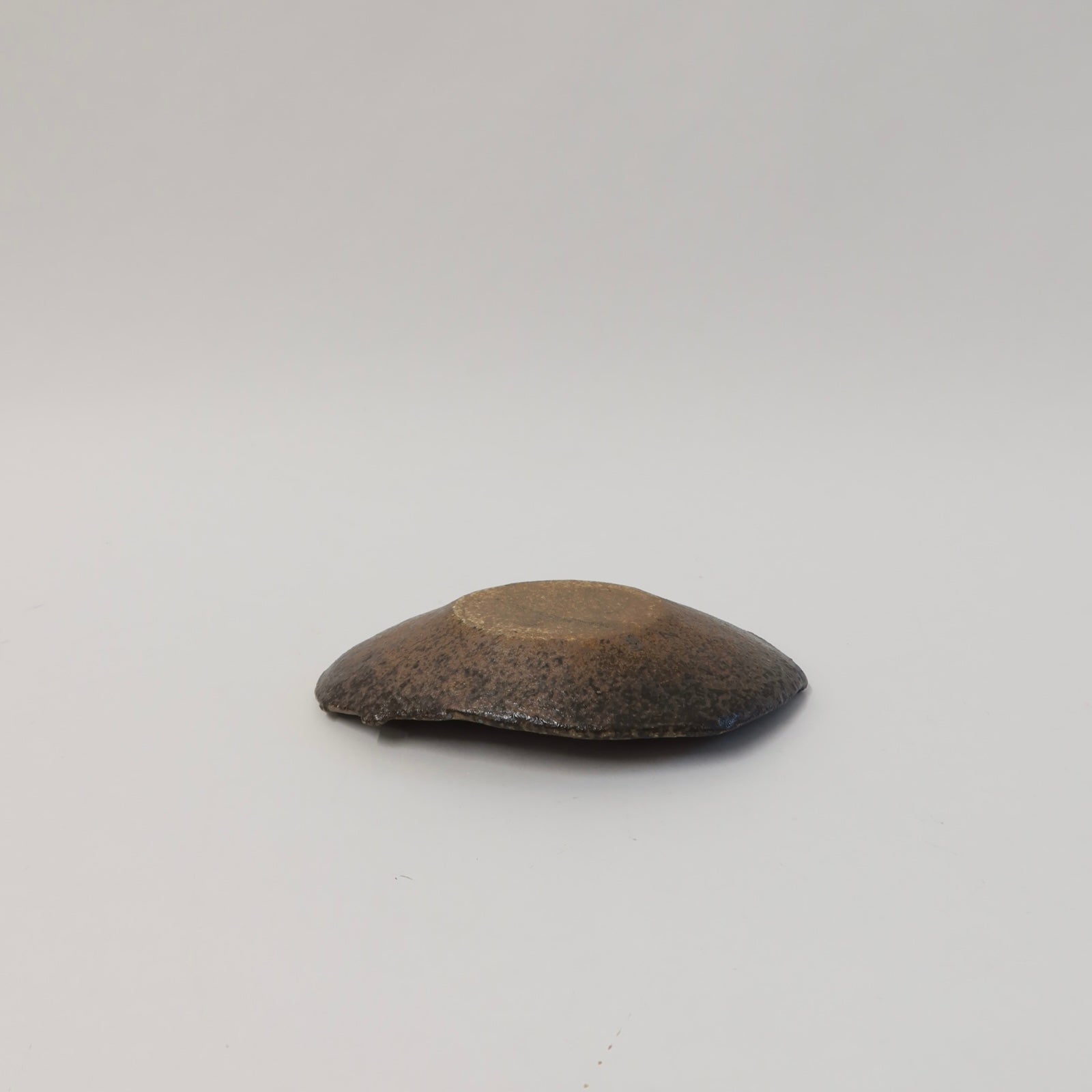 Japanese Shigaraki Konoha-zara (木の葉皿) Leaf Plate, Earthy Brown