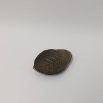 Japanese Shigaraki Konoha-zara (木の葉皿) Leaf Plate, Earthy Brown