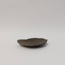 Japanese Shigaraki Konoha-zara (木の葉皿) Leaf Plate, Earthy Brown