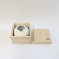 Korean Wood-fired Porcelain Moon Jar, H 6.25"