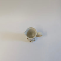 Korean Wood-fired Porcelain Dotted Spouted Pouring Vessel with Handle
