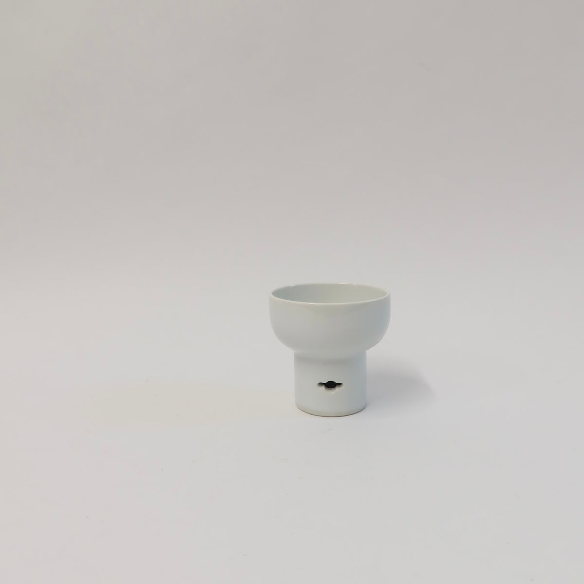 Korean Baekja Porcelain Cup, Cloud-Shaped Openwork Detail