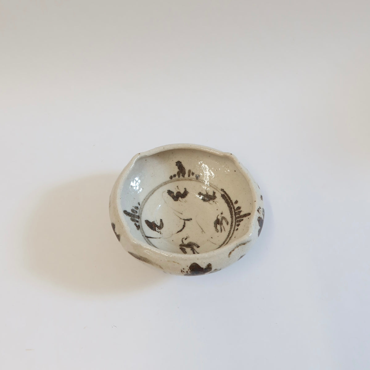 Japanese Shino-Oribe Chidori Bowl