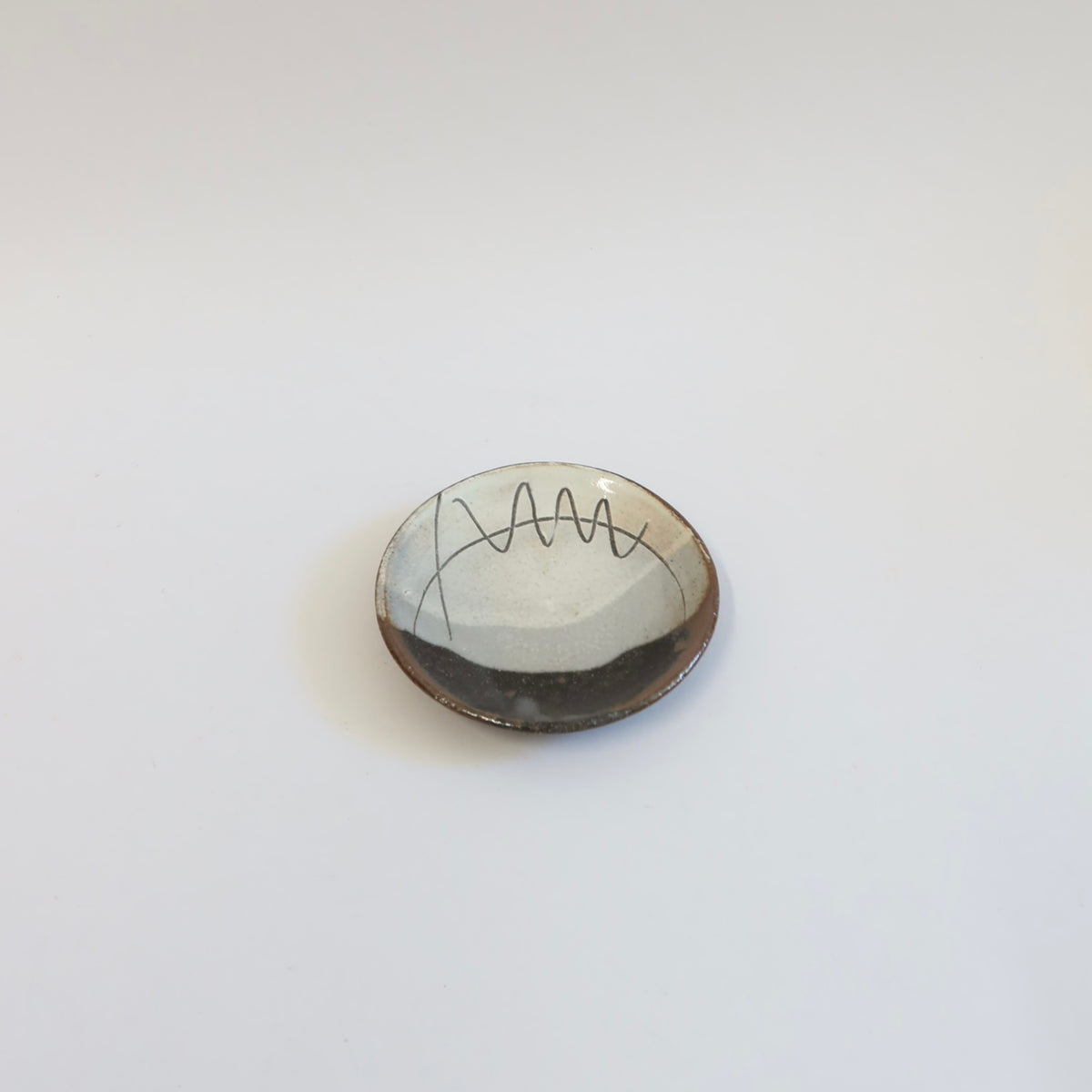 Japanese Stoneware Mamezara Plates, Set of two