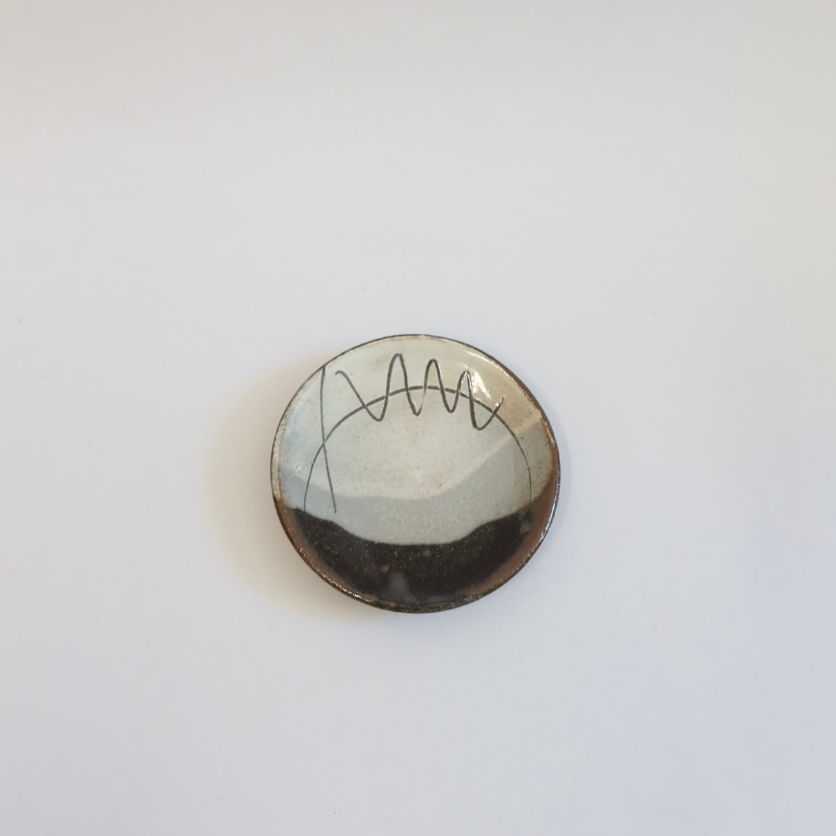 Japanese Stoneware Mamezara Plates, Set of two