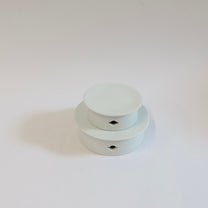Korean Baekja Porcelain Plates, Cloud-shaped Details, 2 Sizes