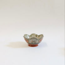 Japanese Hand-Painted Floral Ceramic Rinka Bowl, S
