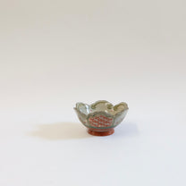 Japanese Hand-Painted Floral Ceramic Rinka Bowl, S
