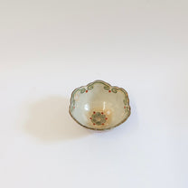 Japanese Hand-Painted Floral Ceramic Rinka Bowl, L