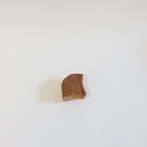 Japanese Wood-fired Shigaraki Natural-Ash-Glazed Kōgō/Incense Case, Gingko Leaf Motif