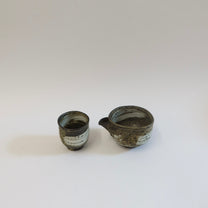 Japanese Ceramic Katakuchi and Cup