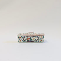 Japanese Porcelain Butter Crock with Floral Motif