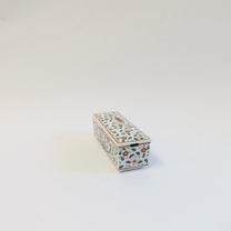 Japanese Porcelain Butter Crock with Floral Motif
