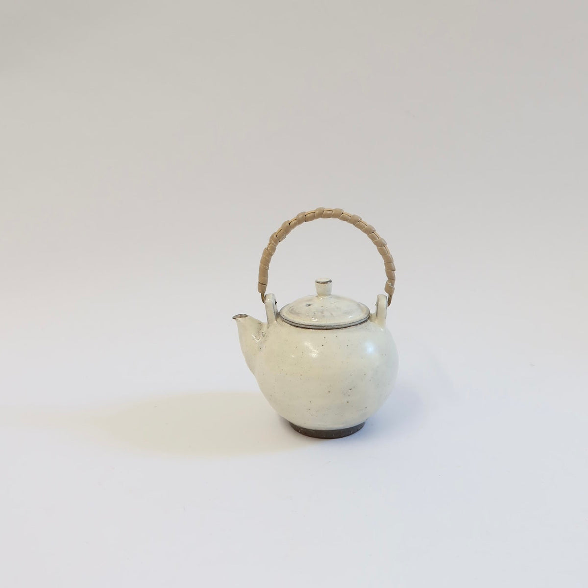 Korean Buncheong Teapot with Bamboo Handle