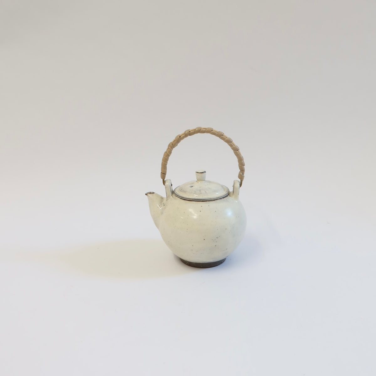 Korean Buncheong Teapot with Bamboo Handle