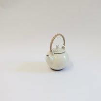 Korean Buncheong Teapot with Bamboo Handle