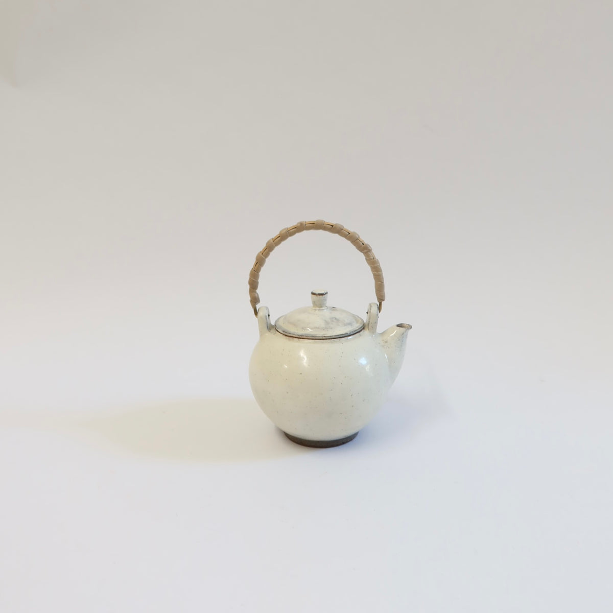 Korean Buncheong Teapot with Bamboo Handle
