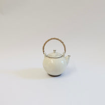Korean Buncheong Teapot with Bamboo Handle