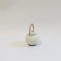 Korean Buncheong Teapot with Bamboo Handle