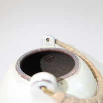 Korean Buncheong Teapot with Bamboo Handle