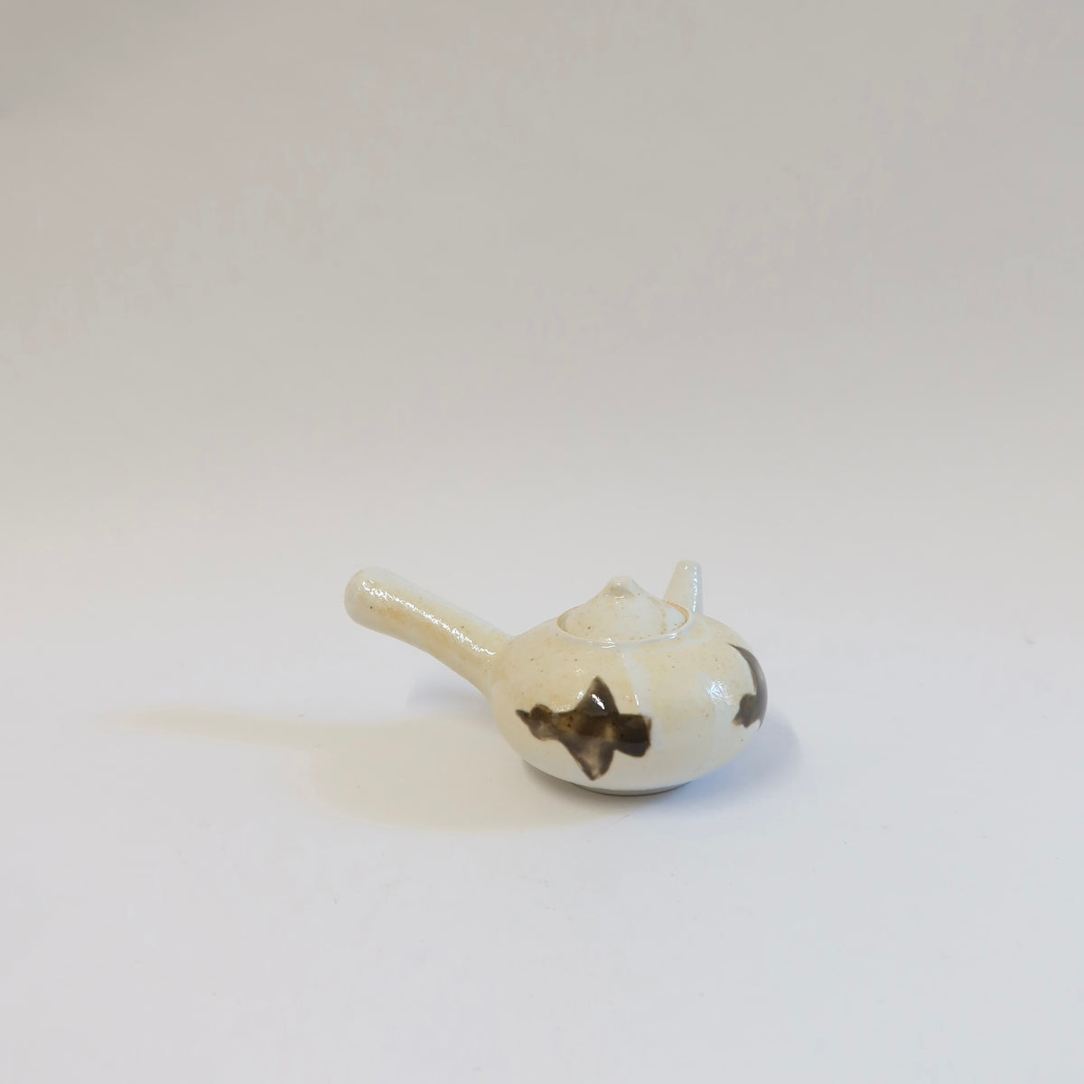 Korean Wood-Fired Baekja Teapot with Bird Motif