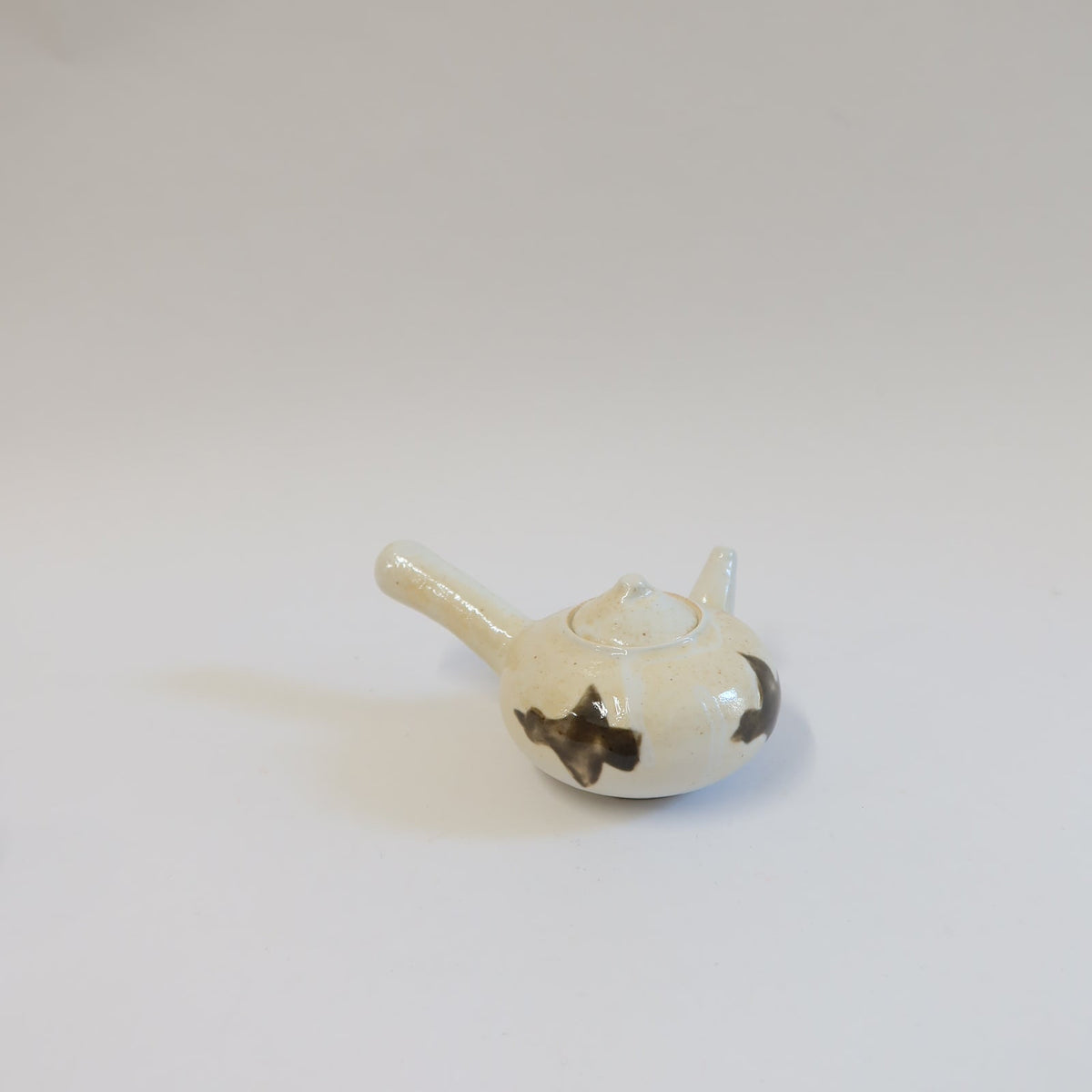 Korean Wood-Fired Baekja Teapot with Bird Motif