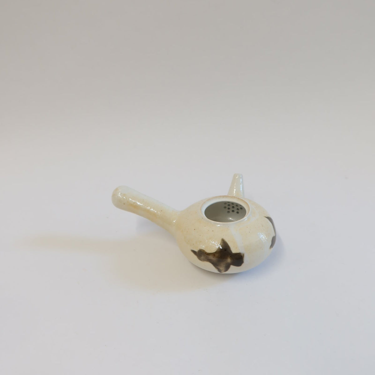 Korean Wood-Fired Baekja Teapot with Bird Motif