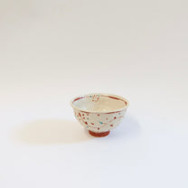 Japanese Hana Akae Hand-painted Floral Bowl
