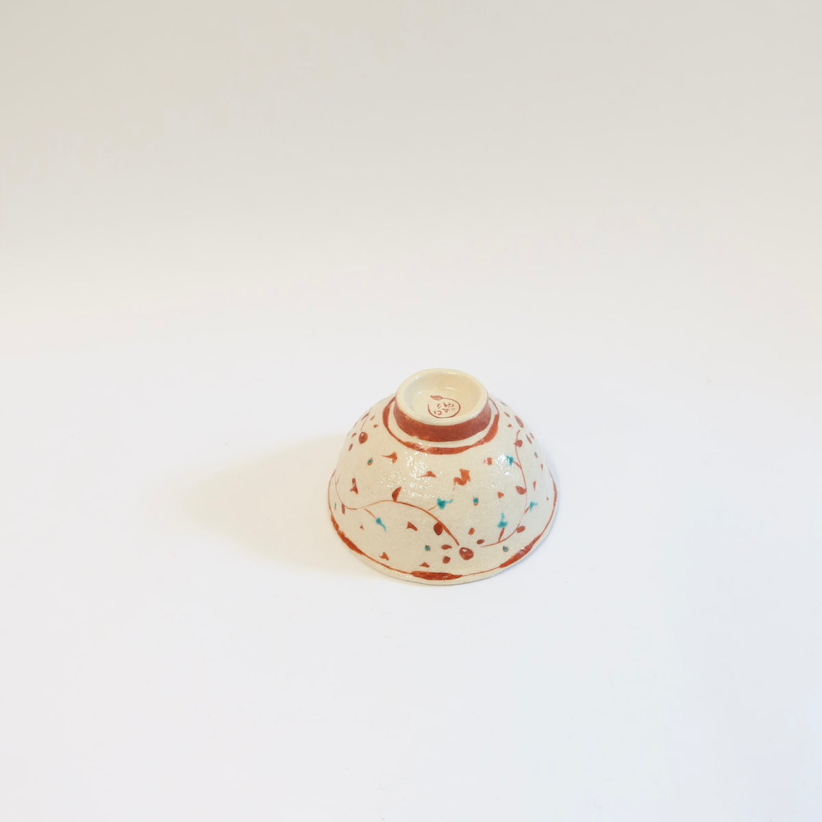 Japanese Hana Akae Hand-painted Floral Bowl