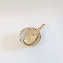 Japanese Hana Akae Hand-painted Floral Bowl