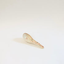 Japanese Hana Akae Hand-painted Floral Spoon
