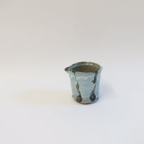 Japanese  Iron-Painted Ash Glazed Katakuchi &amp; Guinomi