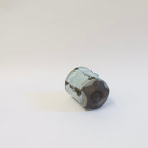 Japanese  Iron-Painted Ash Glazed Katakuchi &amp; Guinomi