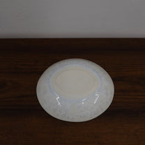 Japanese White Crystalline Glaze Shallow Bowl