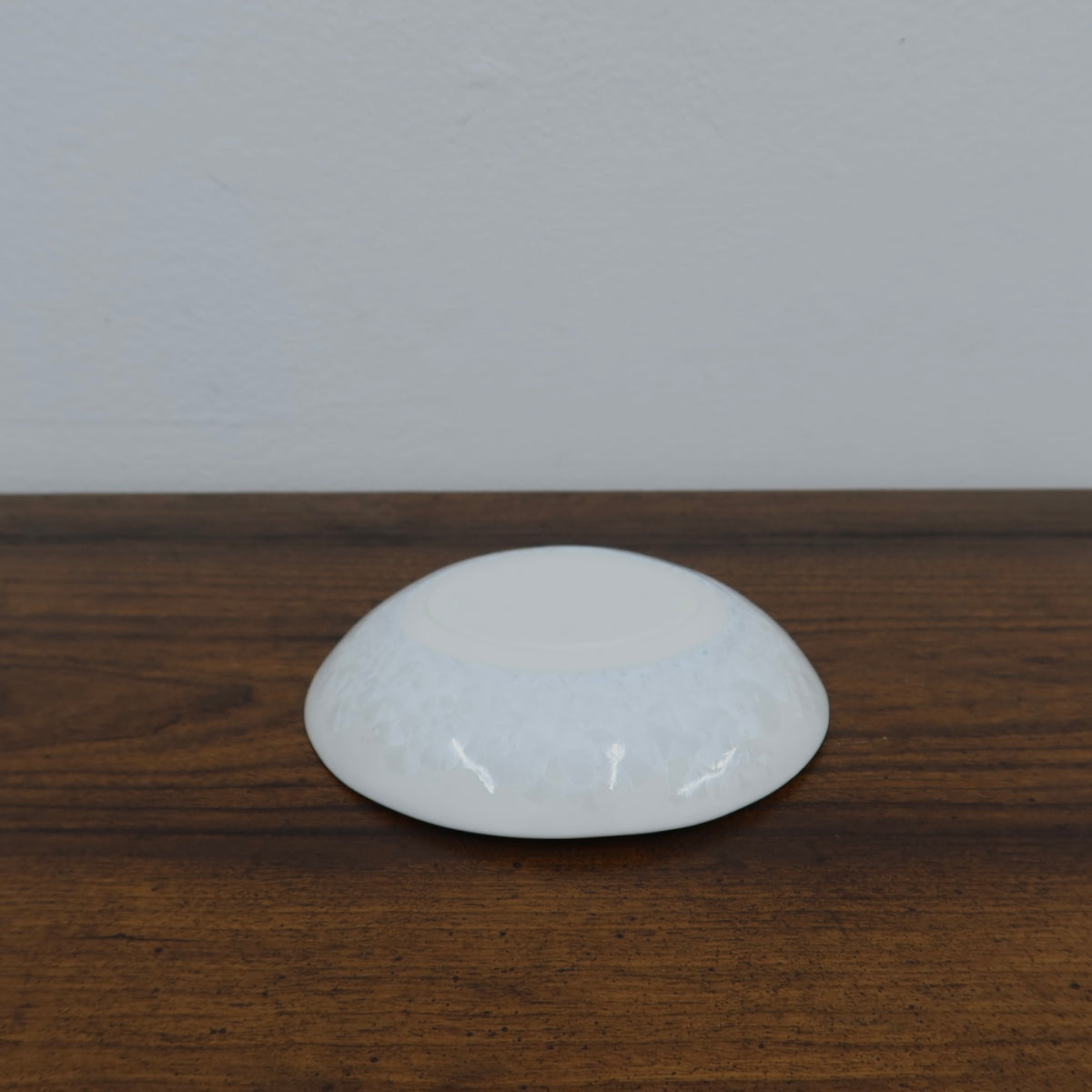 Japanese White Crystalline Glaze Shallow Bowl, M