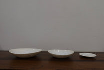 Japanese White Crystalline Glaze Shallow Bowl, M