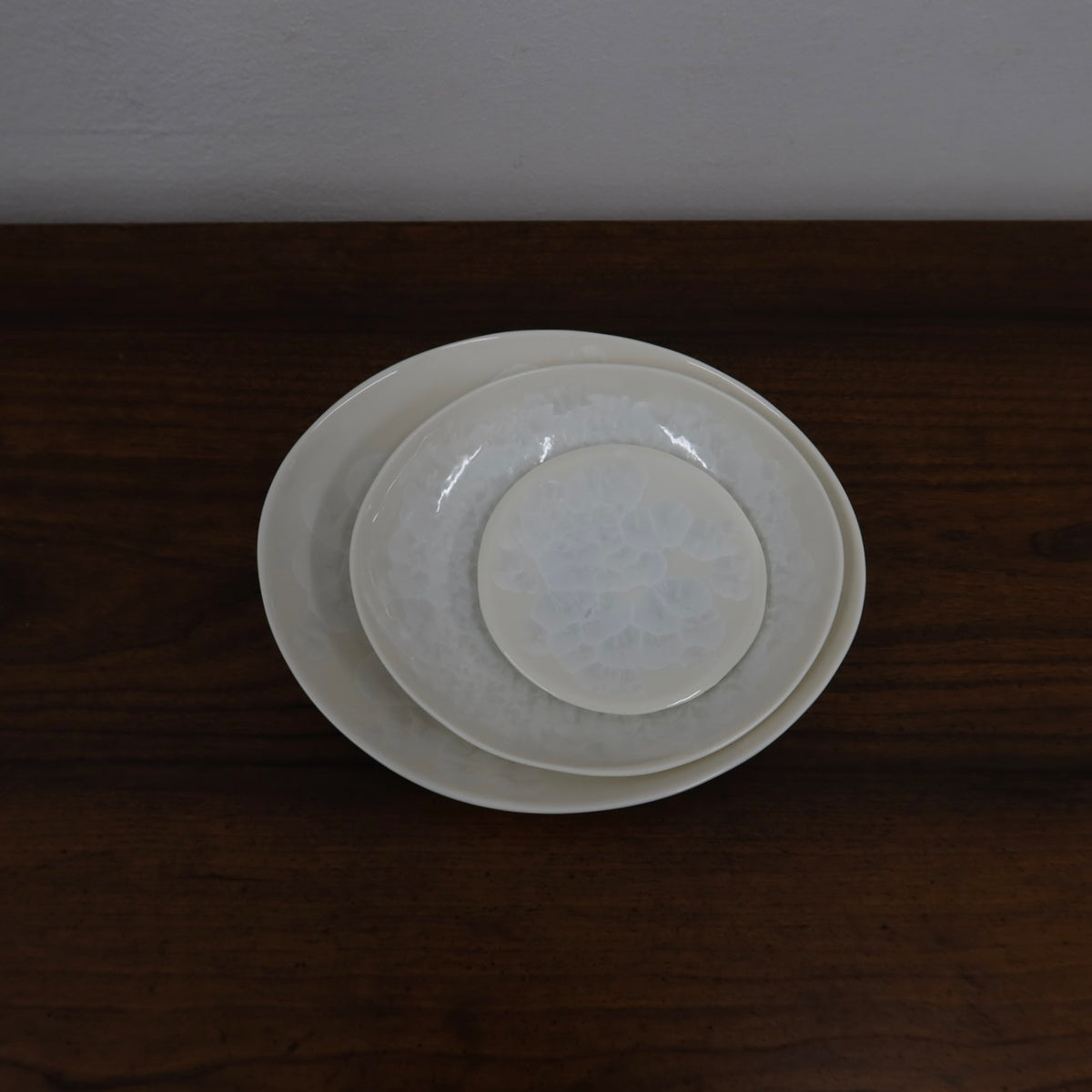 Japanese White Crystalline Glaze Mini Plate