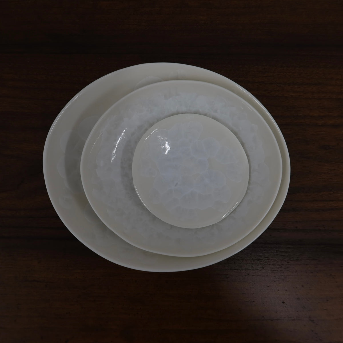 Japanese White Crystalline Glaze Mini Plate