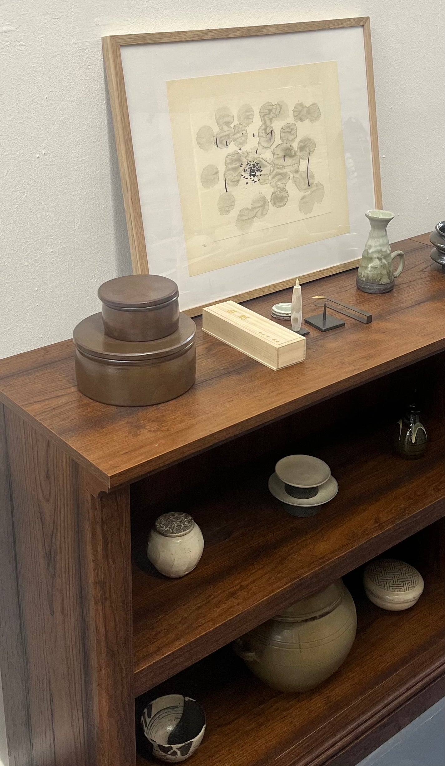 Korean Buncheong &#39;Gobaekdal&#39; Silver-lidded Tea Caddy